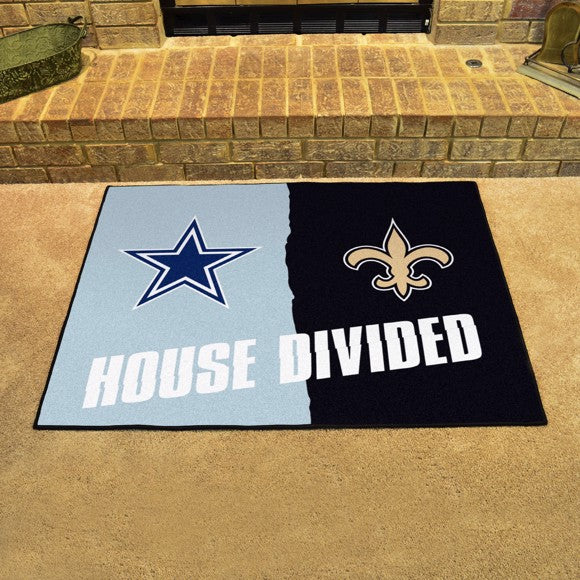 House Divided - Dallas Cowboys / New Orleans Saints House Divided Mat by Fanmats