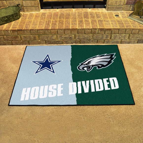 House Divided - Dallas Cowboys / Philadelphia Eagles House Divided Mat by Fanmats