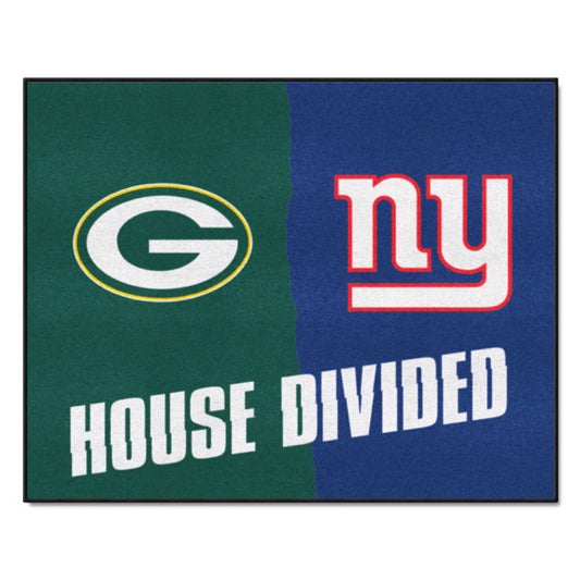 House Divided - Green Bay Packers / New York Giants Mat / Rug by Fanmats