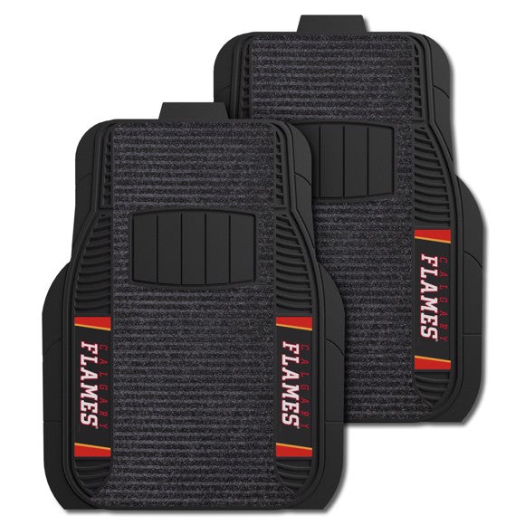 Calgary Flames 2-pc Deluxe Car Mat Set by Fanmats