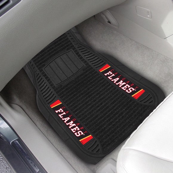 Calgary Flames 2-pc Deluxe Car Mat Set by Fanmats