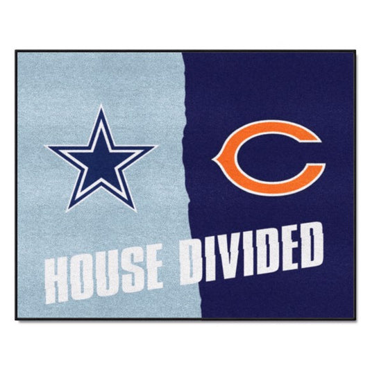 House Divided - Dallas Cowboys / Chicago Bears House Divided Mat by Fanmats