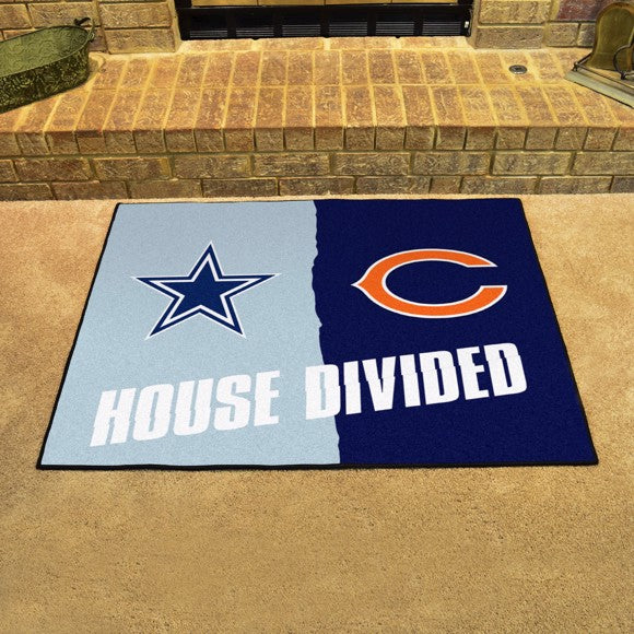 House Divided - Dallas Cowboys / Chicago Bears House Divided Mat by Fanmats