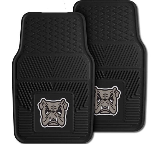 Adrian Bulldogs Car Mats - 2-pc Vinyl Set. 17" x 27". Universal size, durable 100% vinyl. 3-D logo, recycled backing. Officially Licensed