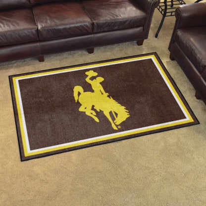 Wyoming Cowboys 4x6 Plush Area Rug