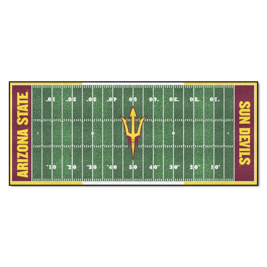 ASU Sun Devils Football Runner - 30"x72", True Colors, Non-Skid Backing, Machine Washable, Officially Licensed, Made in USA