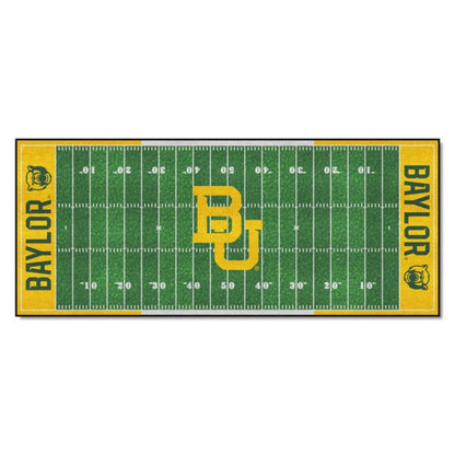 Baylor Bears NCAA Field Runner - 30" x 72". True team colors, non-skid backing, machine washable. Made in USA. Officially Licensed