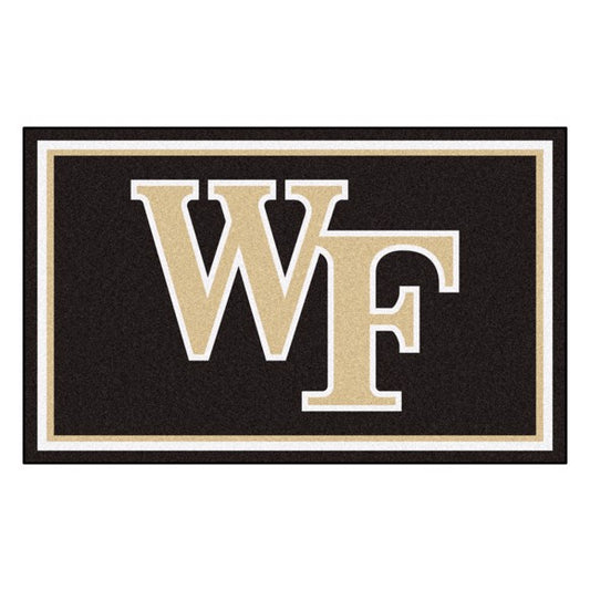 Wake Forest Demon Deacons NCAA 4ft. x 6ft. Plush Rug with team colors, 100% nylon face, and durable Duragon backing. Officially licensed.