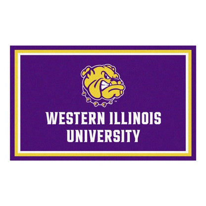 Western Illinois Leathernecks NCAA 4ft. x 6ft. Plush Rug with team colors, 100% nylon face, and durable Duragon backing. Officially licensed.