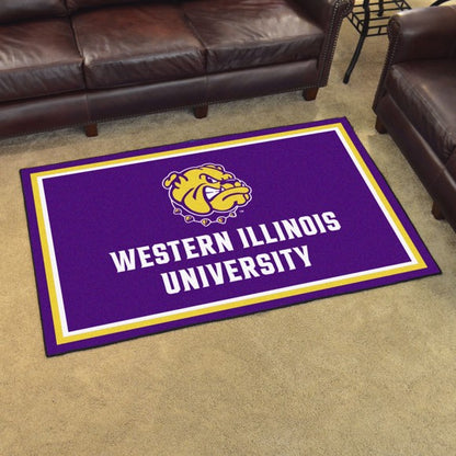 Western Illinois Leathernecks 4x6 Plush Area Rug