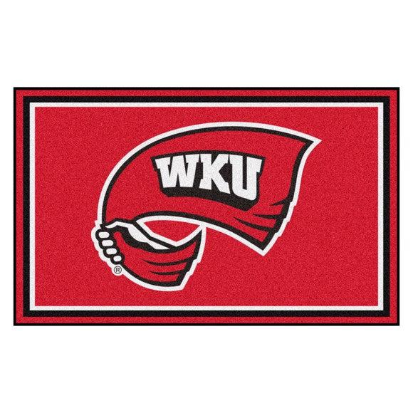 Western Kentucky Hilltoppers NCAA 4ft. x 6ft. Plush Rug with team colors, 100% nylon, and Duragon backing. Officially licensed.