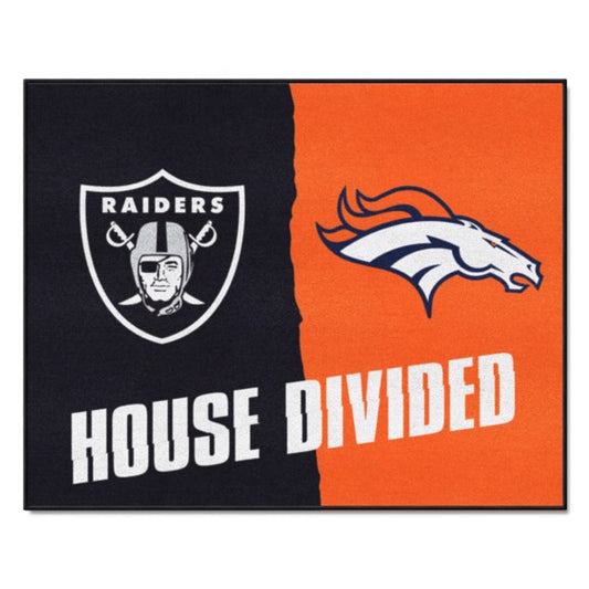 House Divided - Las Vegas Raiders / Denver Broncos Mat / Rug by Fanmats
