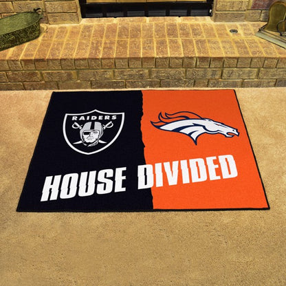 House Divided - Las Vegas Raiders / Denver Broncos Mat / Rug by Fanmats