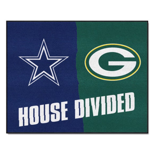 House Divided - Green Bay Packers / Dallas Cowboys Mat / Rug by Fanmats
