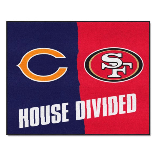 House Divided - Chicago Bears / San Francisco 49ers House Divided Mat by Fanmats