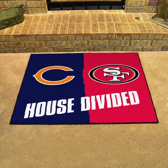 House Divided - Chicago Bears / San Francisco 49ers House Divided Mat by Fanmats