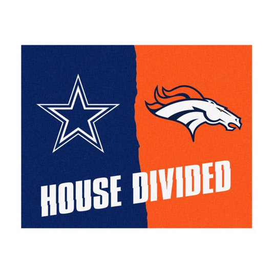 House Divided - Dallas Cowboys / Denver Broncos House Divided Mat by Fanmats