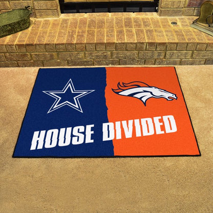 House Divided - Dallas Cowboys / Denver Broncos House Divided Mat by Fanmats