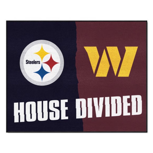 House Divided - Pittsburgh Steelers  / Washington Commanders Mat / Rug by Fanmats