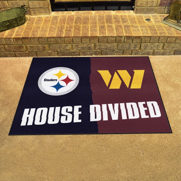 House Divided - Pittsburgh Steelers  / Washington Commanders Mat / Rug by Fanmats