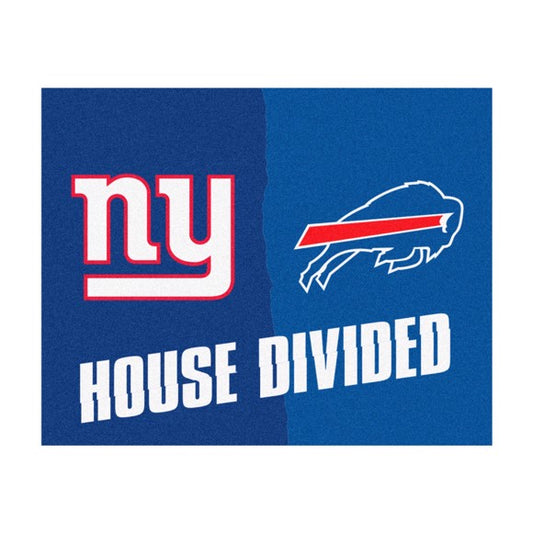 House Divided - New York Giants / Buffalo Bills Mat / Rug by Fanmats