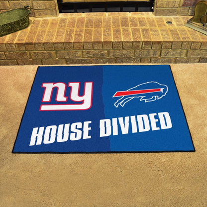 House Divided - New York Giants / Buffalo Bills Mat / Rug by Fanmats