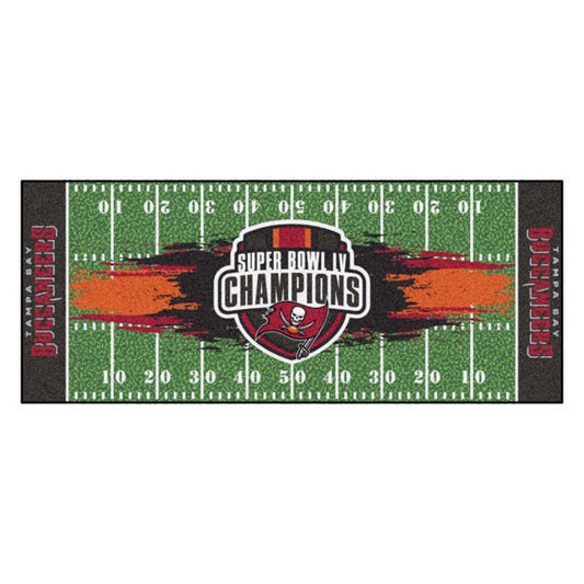 Tampa Bay Buccaneers Super Bowl LV Champs Football Field Runner / Mat by Fanmats