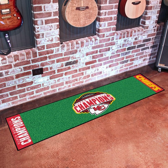 Kansas City Chiefs Super Bowl LIV Champs Green Putting Mat by Fanmats