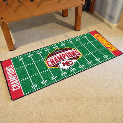 Kansas City Chiefs Super Bowl LIV Football Field Runner / Mat by Fanmats