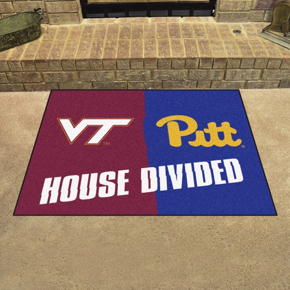 House Divided - Virginia Tech Hokies / Pittsburgh Panthers House Divided Mat by Fanmats
