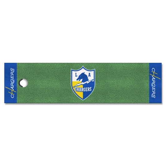 Los Angeles Chargers Retro Green Putting Mat by Fanmats