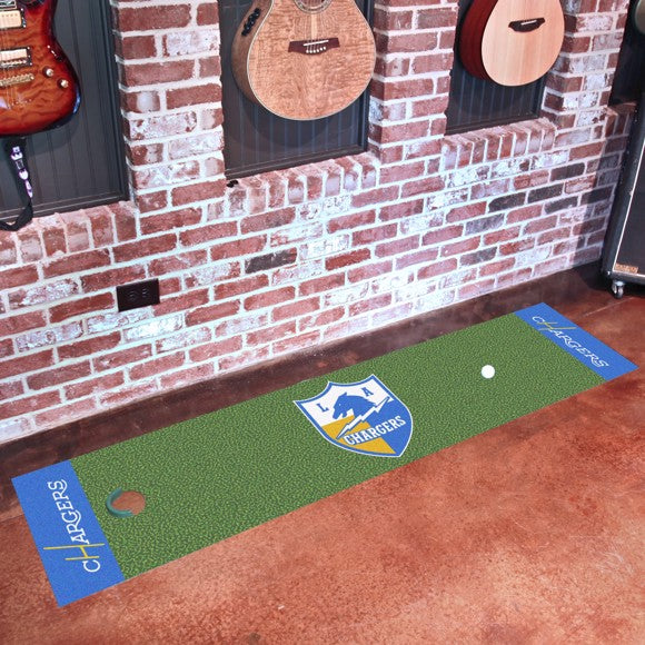 Los Angeles Chargers Retro Green Putting Mat by Fanmats