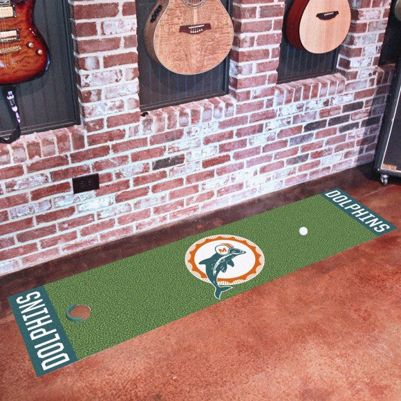 Miami Dolphins Green Retro Putting Mat by Fanmats