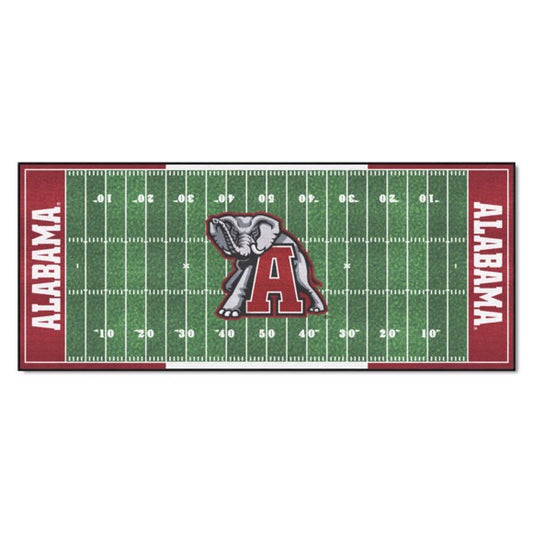 Alabama Crimson Tide Field Runner - 30"x72", True Team Colors, Non-Skid Backing, Machine Washable, Officially Licensed, Made in USA