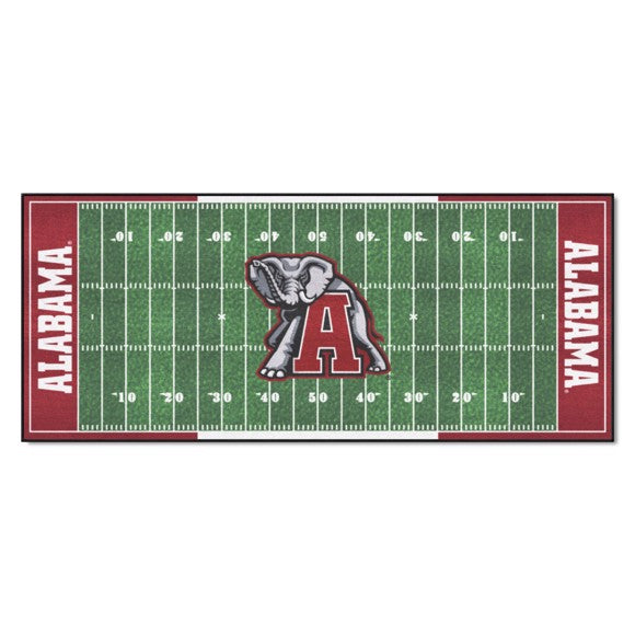 Alabama Crimson Tide Field Runner - 30"x72", True Team Colors, Non-Skid Backing, Machine Washable, Officially Licensed, Made in USA
