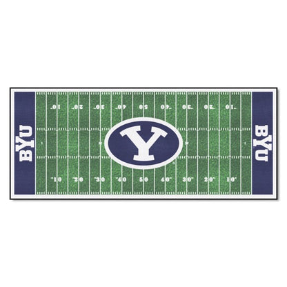 BYU Cougars Football Field Runner - 30" x 72" - Vibrant colors, non-skid backing, machine washable - Officially Licensed