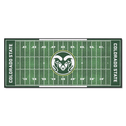 Colorado State Rams NCAA Field Runner - 30"x72", Vibrant team colors, Non-skid backing, 100% Nylon Face, Machine washable, Officially Licensed