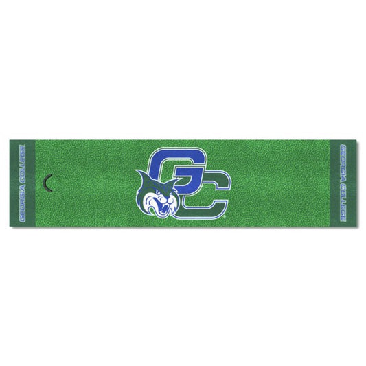 Georgia College Bobcats Logo Green Putting Mat by Fanmats