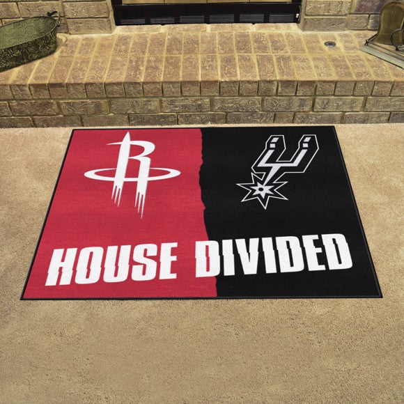 House Divided - Houston Rockets / San Antonio Spurs House Divided Mat by Fanmats
