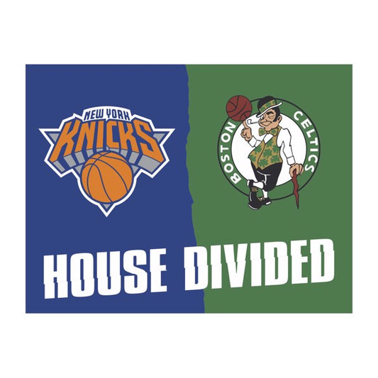 House Divided - New York Knicks / Boston Celtics House Divided Mat by Fanmats