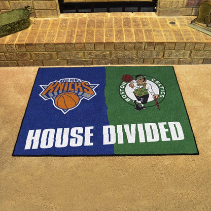 House Divided - New York Knicks / Boston Celtics House Divided Mat by Fanmats