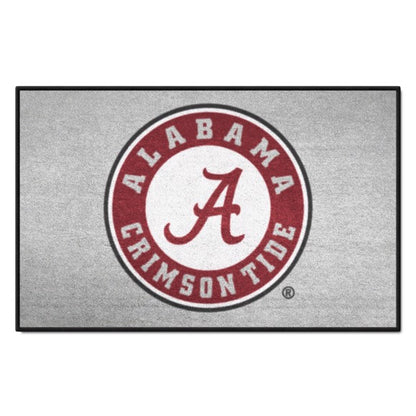 Alabama Crimson Tide Gray NCAA Starter Mat: 19"x30", vibrant colors, non-skid, machine washable, by Fanmats.