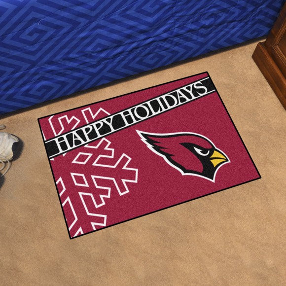 Arizona Cardinals Happy Holidays Starter Rug / Mat  by Fanmats