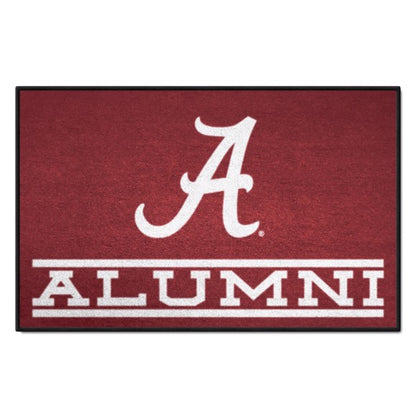 Alabama Crimson Tide Alumni NCAA Starter Mat, 19"x30", 100% nylon, non-skid backing, vibrant chromojet-printed colors. Machine washable. Officially licensed. Made by Fanmats.