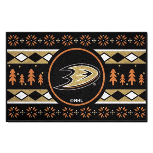 Anaheim Ducks Holiday Sweater Starter Rug / Mat  by Fanmats