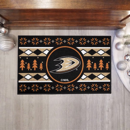 Anaheim Ducks Holiday Sweater Starter Rug / Mat  by Fanmats