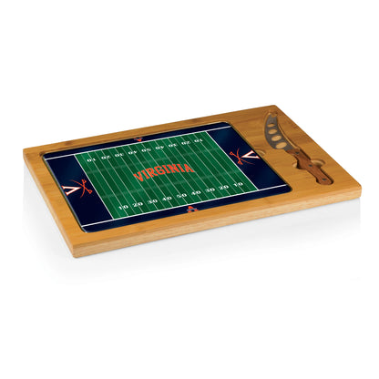 Virginia Cavaliers - Icon Glass Top Cutting Board & Knife Set by Picnic Time