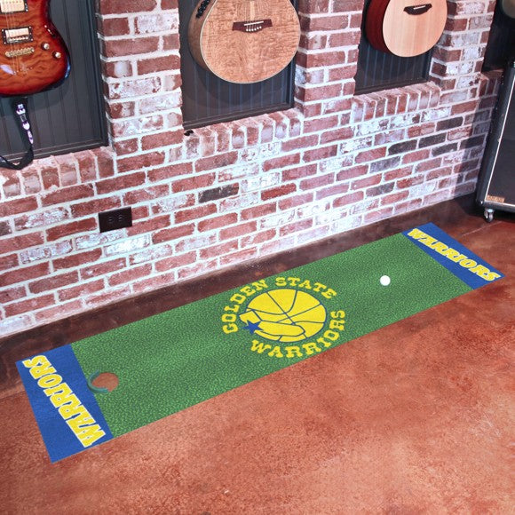 Golden State Warriors Green Putting Mat - Retro Collection by Fanmats