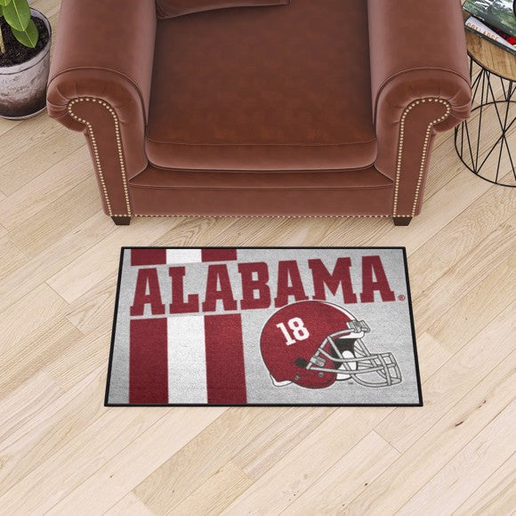 Alabama Crimson Tide Uniform Gray Starter Mat / Rug by Fanmats