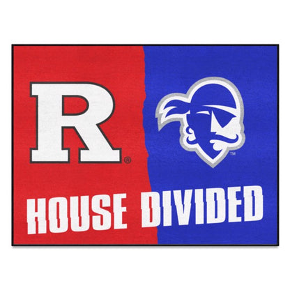 House Divided - Rutgers Scarlet Knights / Seton Hall Pirates House Divided Mat by Fanmats